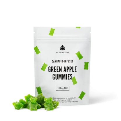 Picture of Buudabomb – Green Apples Gummies (100mg THC)