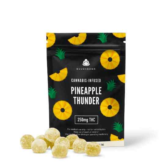 Picture of Buudabomb – Pineapple Thunder Gummies (250mg THC)